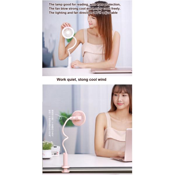 portable mini led fan desk light fan camping light with fan / tent fan light rechargeable