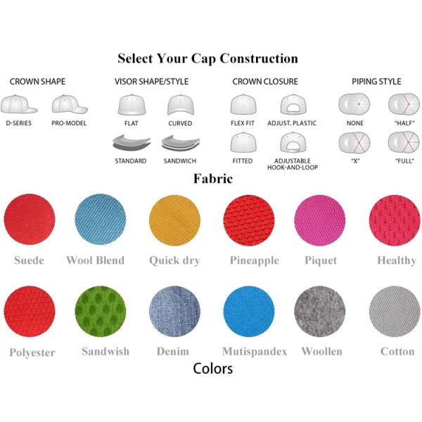 Classic Medium Quick Dry No Top Baseball Hats Custom Sports Accessories