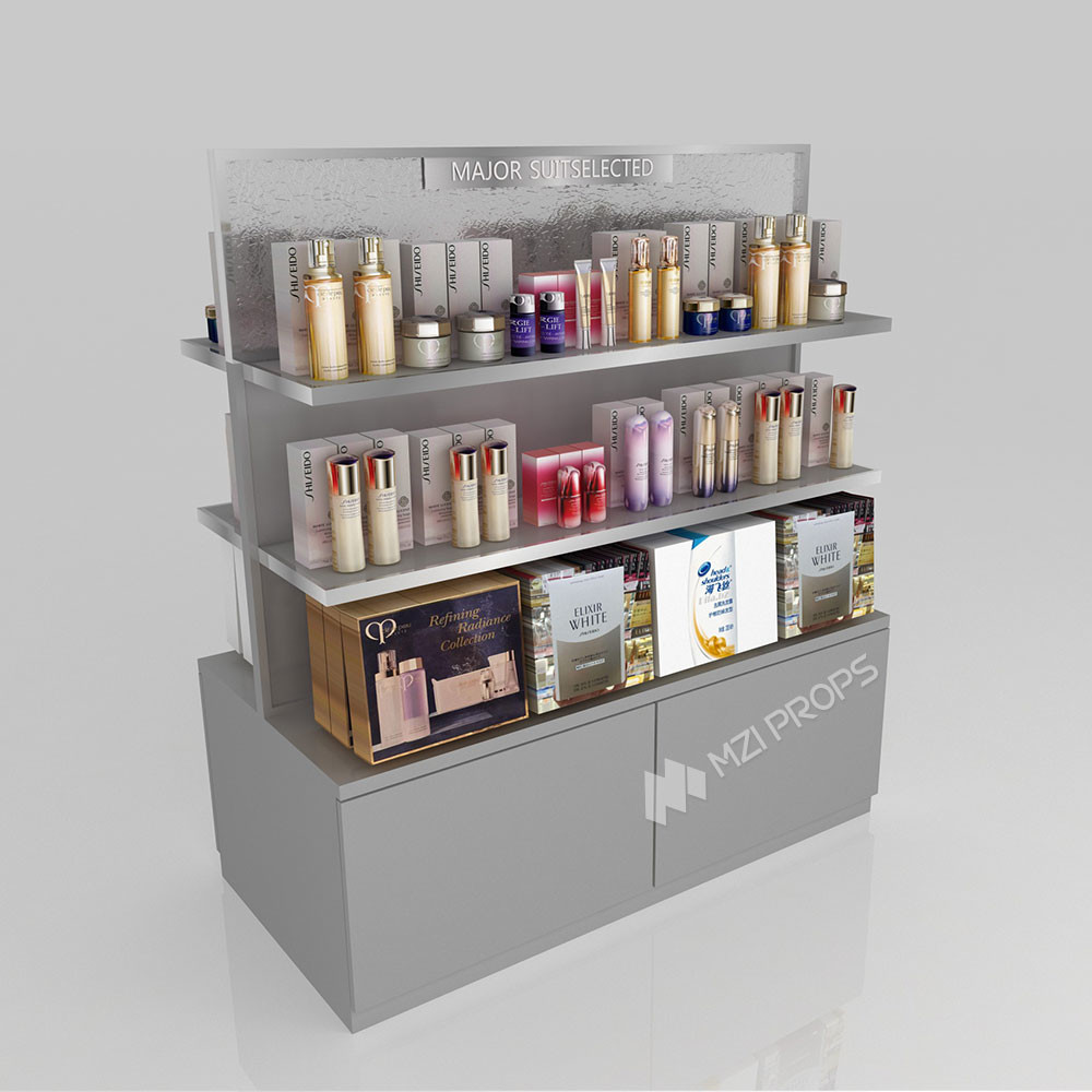GDR11-ZD02-D Fashion Exhibition Display with LED Light Strips and Price Card Slot for Retail Stores