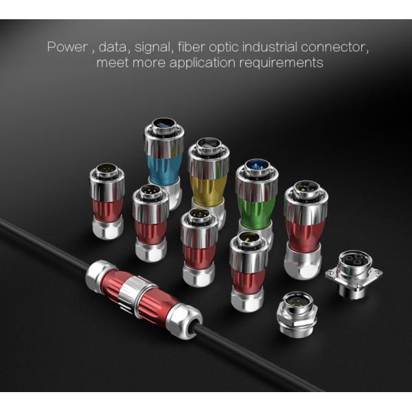 2018 DH24 Pogo Optical Fiber Circular WaterProof Connector for Signal Transfer, Metal Plug and Socket with Dust Cover