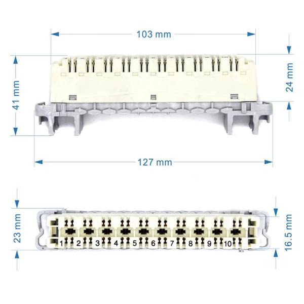 10 Pair Terminal Block Module Krone Connection Module Reliable