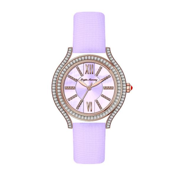 Luxury Leather Strap Quartz Watch Inlaid With A Large Number Of Zircon Jewelry