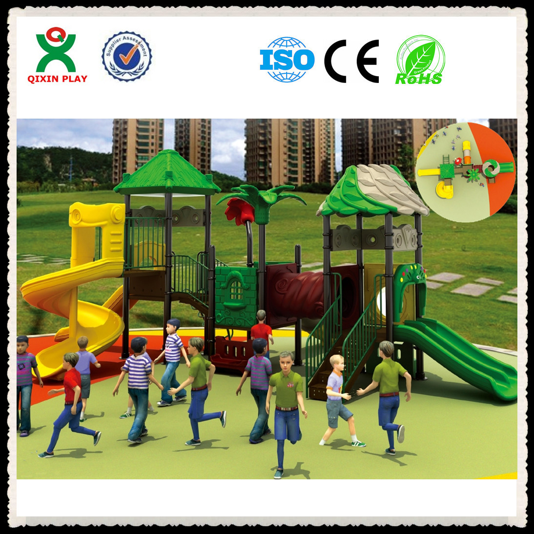 China Customized design new children outdoor playground/kids outdoor playground for garden wholesale