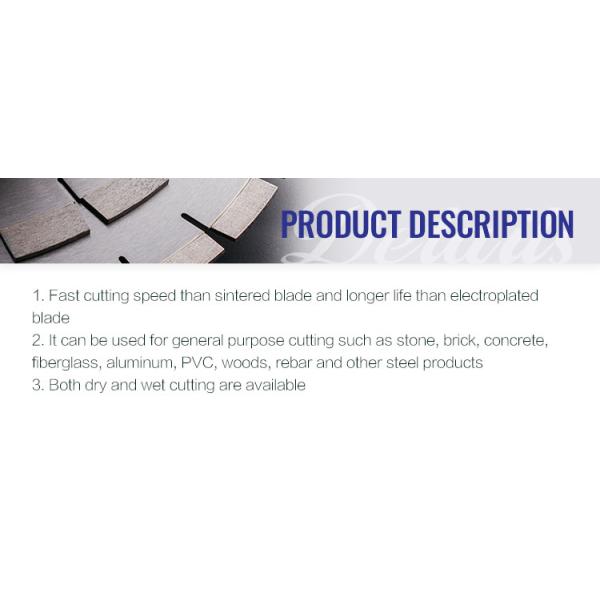 Good Sharpness Diamond Cutting Disc for Stone Cutting Segmented Vacuum Diamond Saw Blade