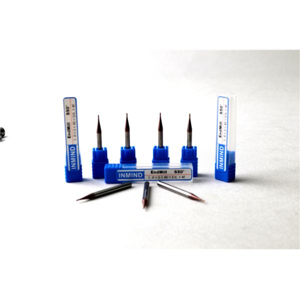 Upto HRC50 AlTiN Coating , 1mm to 4mm Square End Mill , 4 Flute , Carbide end mill , Grain Size 0.8UM ,