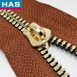 Plastic Teeth Brown Invisible Zipper Customized Plastic Separating Zipper