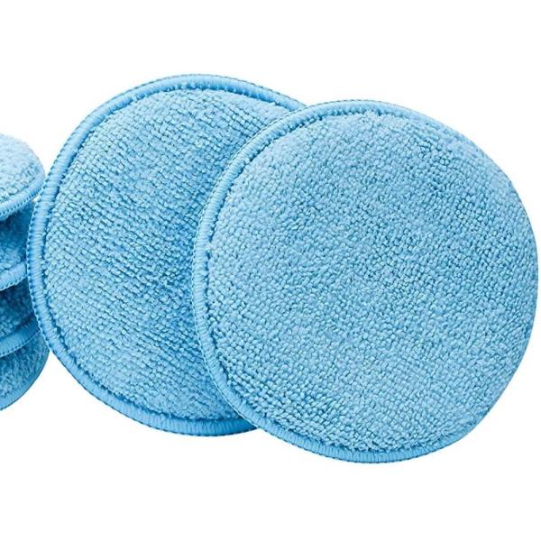 Dia12cm Drying Washing Microfiber Towels For Car Wash Detailing Applicator Pads