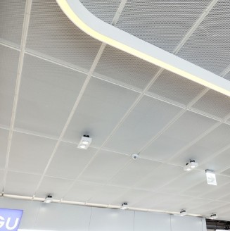 Powder Coated Building Grid Expanded Metal Mesh Sheets For Stair Railing