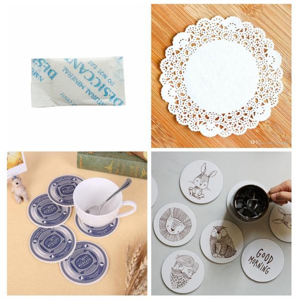 Bright Whiteness 0.4mm Fast Absorbency Uncoated Paper For Tea Cup Coaster