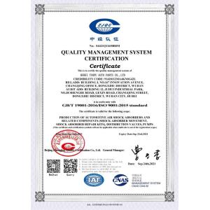 Hubei Tuopu Auto Parts Co., Ltd Certifications