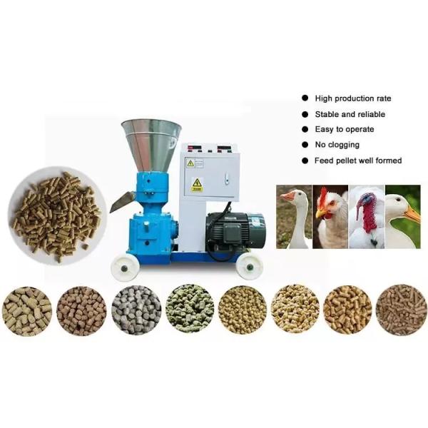 1000kg/H Chicken Food Processing Machine 1-10mm Mini Cattle Feed Machine Plant