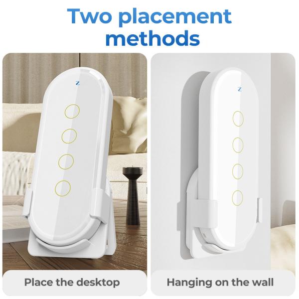 Tuya ZigBee Smart Home Scene Switch 4 Gang 12 Scene Touch Light Switch Remote Control Smart Life App