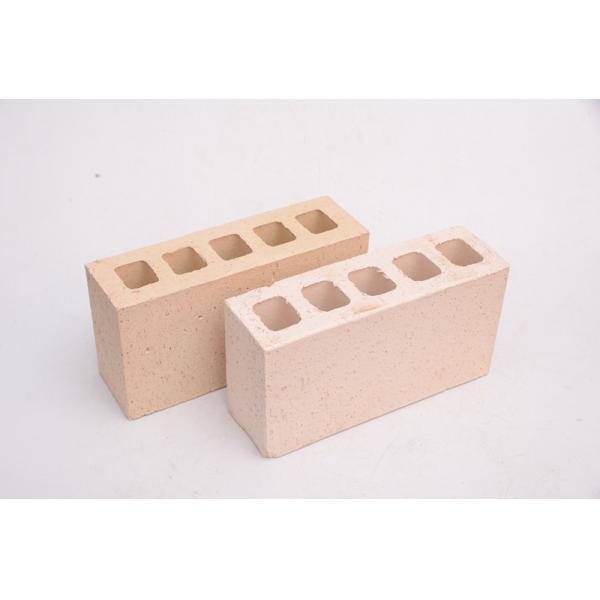 Cream Yellow Hollow Clay Brick With Rough Surface For Building Construction