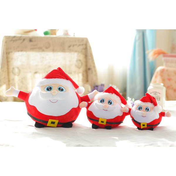 20cm Small Cute Red Animated Plush Christmas Toys Santa Claus White Beard Pattern