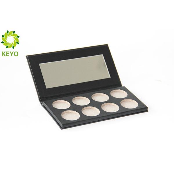8 Pans Magnetic Eyeshadow Case , Black Paper Blank Eyeshadow Palette