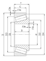 China Normal Tolerance Metric Precision Tapered Roller Bearings Design 33122 wholesale