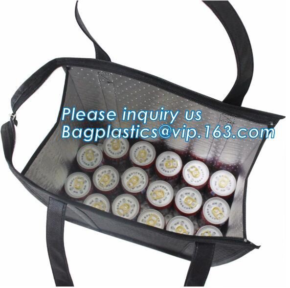 Foldable Lunch Insulated Cooler Bag Heated Food Delivery Bag Thermal Pizza Delivery Cooler Bag