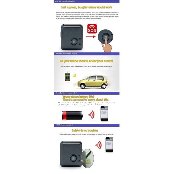 Reachfar rf-v8s vehicle car anti gps tracker connected to vehicle battery with portable tracking system