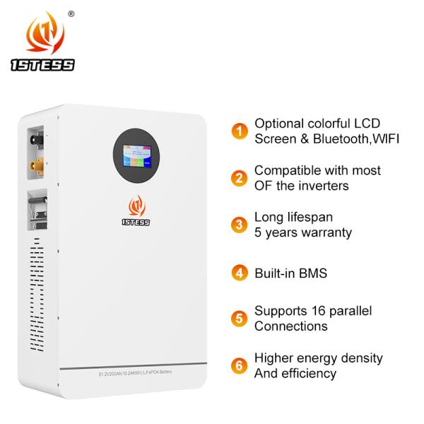 Wall-Mounted home Energy Storage Battery 51.2V 10.24Kwh Battery Pack battery energy storage system