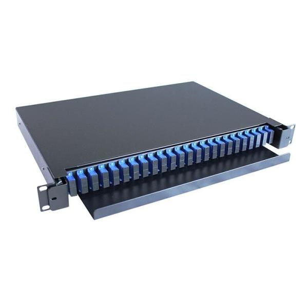 Drawer Type Fiber Optic Termination Panel Box 48 Core 1U Sliding