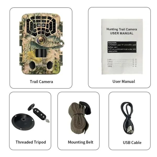 4K Wifi Hunting Camera Wildlife Trail Camera HD Low Glow Arction 48MP IP65 Waterproof