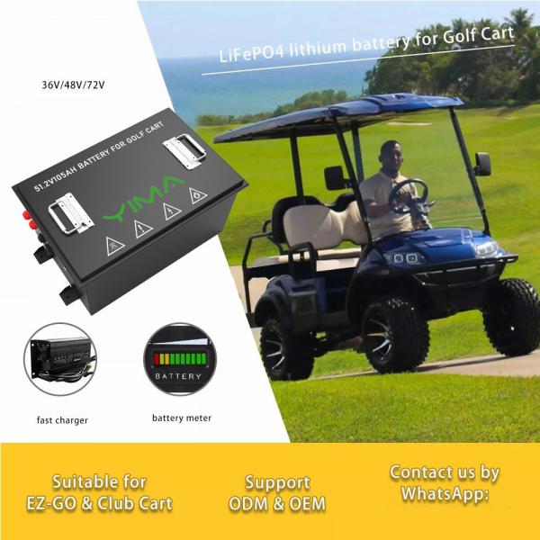 51.2V 50ah 100Ah Club Car Lithium Battery Lithium Golf Buggy Batteries