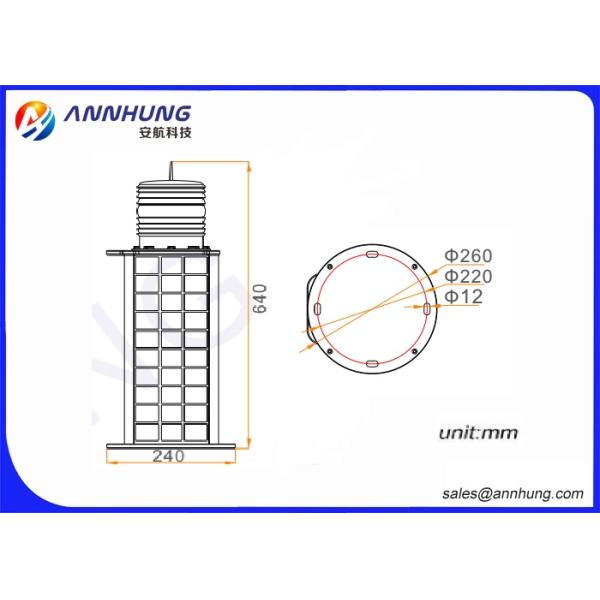 Red Solar Aviation Obstruction Light with High Efficient LED Chip