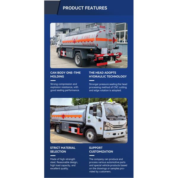 4X2 Drive Wheel Fuel Oil Tanker Truck For Nigeria Dongfeng Chassis 6000L Capacity