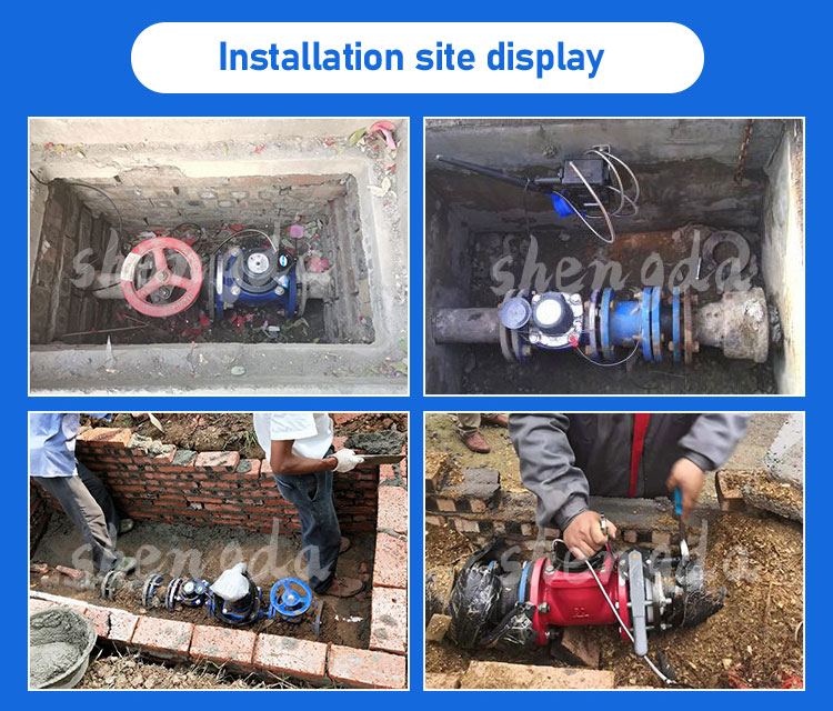 4 Inch Cast Iron Body Woltman Water Meter Flow Meters