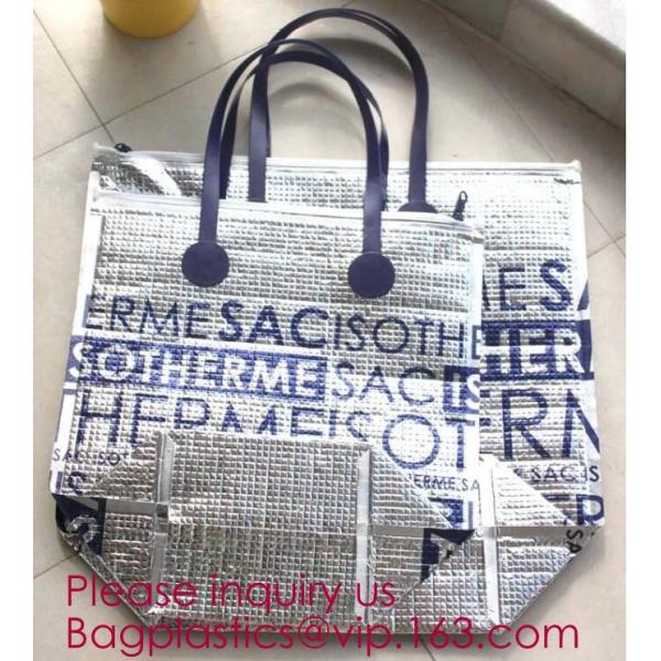 Foldable Lunch Insulated Cooler Bag Heated Food Delivery Bag Thermal Pizza Delivery Cooler Bag