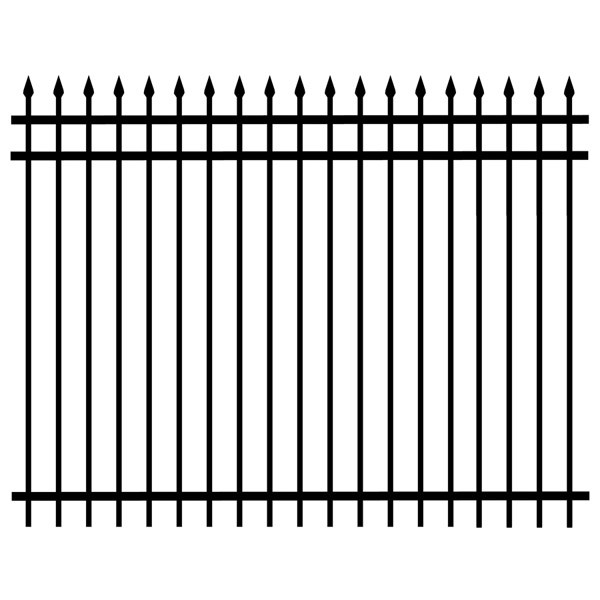 Powder Coating Iron Wrought Fence 1.2mm-2.5mm 8ft 7ft Galvanized Surface Treatment