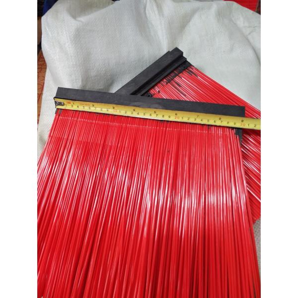 Metal Support Plastic Strip 3x4mm Red PP Fiber Forklift Brush Attachment