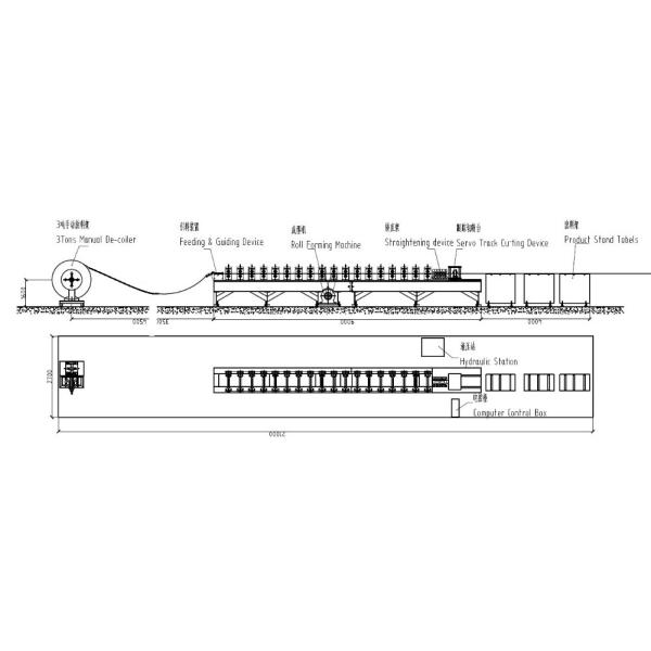 Galvanized Steel Box Beam Rack Roll Forming Machine 8-10m / Min With 15 Stations