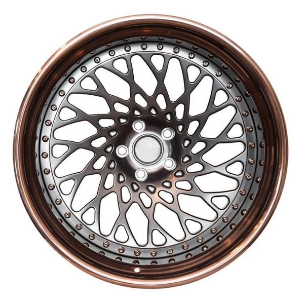 Customized wheel brushed bronze polished forged wheels 3 piece deep dish rims for benz
