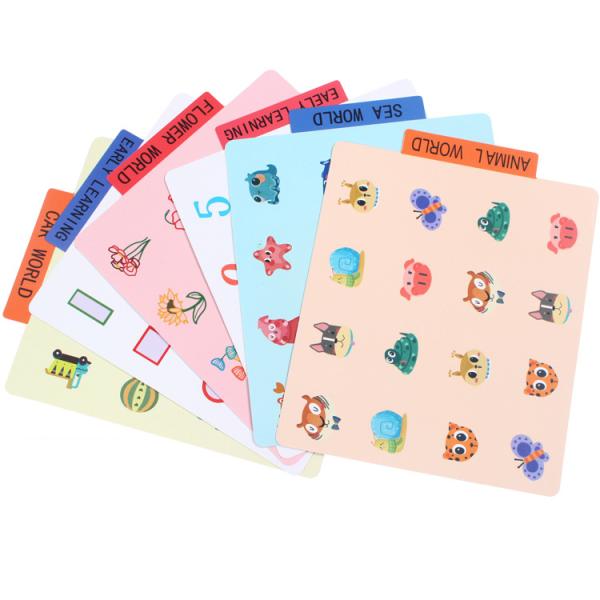 Montessori 3D Unisex Memory Match Puzzle Game Chess Toy