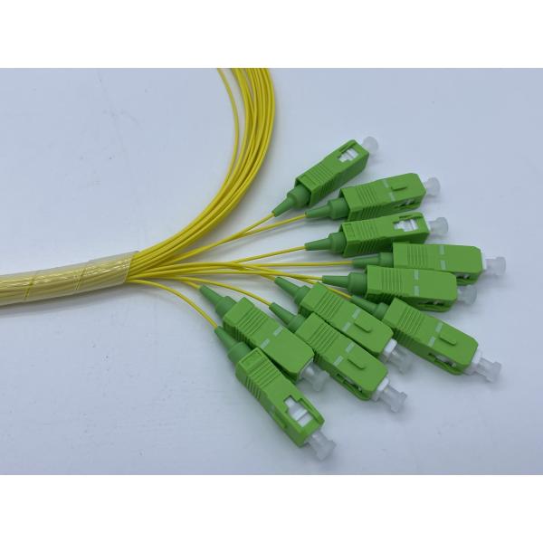 High Effective SC APC Fiber Optic Pigtail 0.9mm For Patch Panel Network