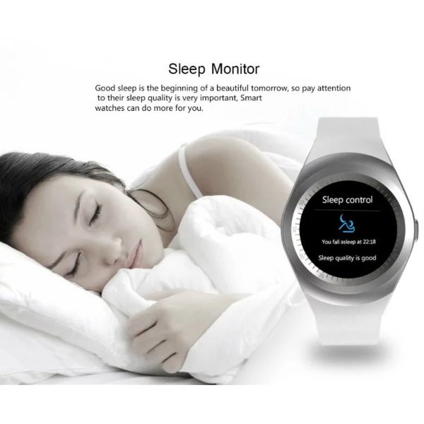 2017 Fashion Android Y1 smart watch bluetooth round screen new pedometer clock Support Sim Card and Memory Extend