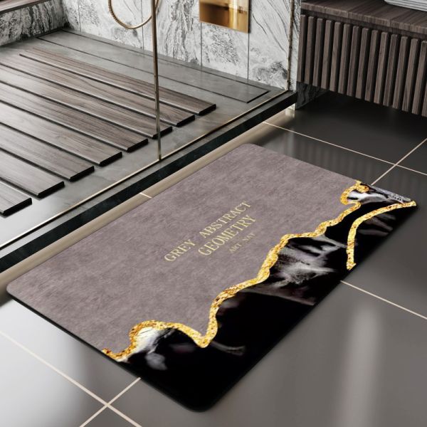 Fast Water Drying Stone Bath Mat with Customized Color and Absorbent Hard Shower Rug