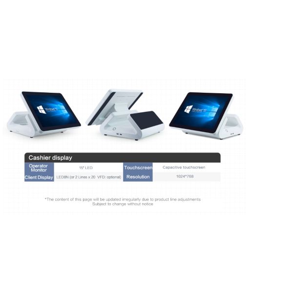 Customer Display LED/VFD/15.6'' for Android11/Windows 10 Cash Register System Model 401