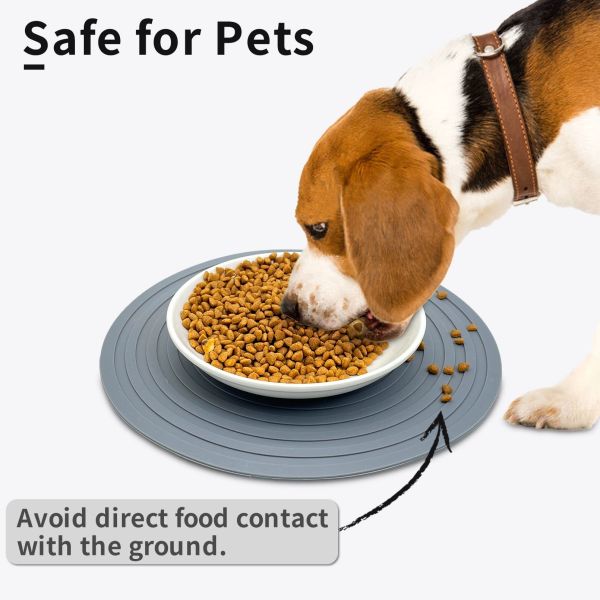 Silicone Pet Feeding Mat For Dogs And Cats Placemat Non-Slip Waterproof Dog Bowl Mats For Food Water Travel Essentials