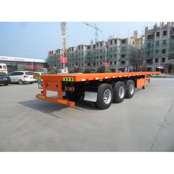 Truck Trailer 3 axles flatbed semi-trailer platform 40ft 48ft for container transport