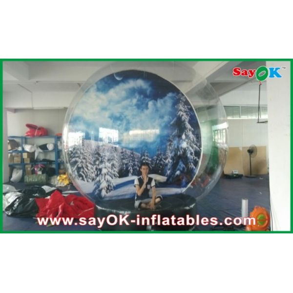 Inflatable Snow Ball / Transparent Inflatable Chrismas Snow Globe Bubble Dia 5M