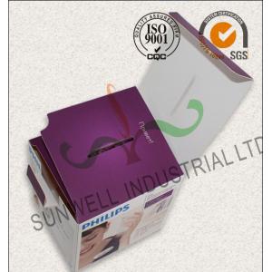 Offset Printing Electronics Packaging Boxes With Transparant Plastic Handle