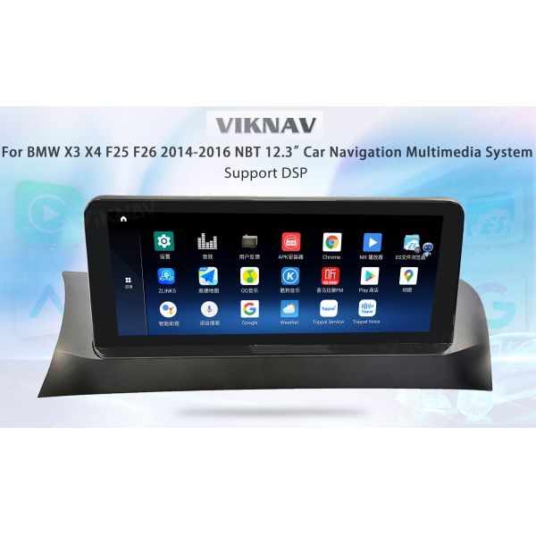 Viknav 12.3 inch Car Radio For BMW X3 X4 F25 F26 2014 15 16 NBT System Wireless Multimedia Player GPS Navigation Android