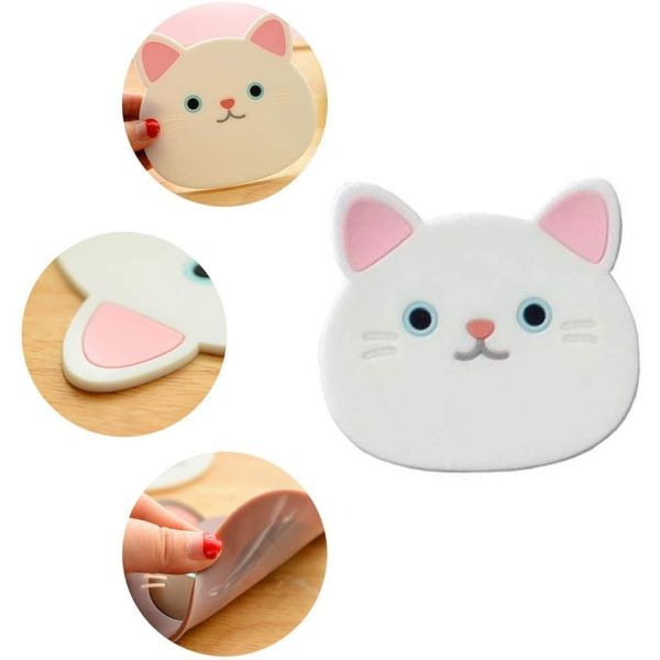 CM-005Cute Cartoon Cat Cup Coasters Mats Silicone Rubber Coaster HEATER