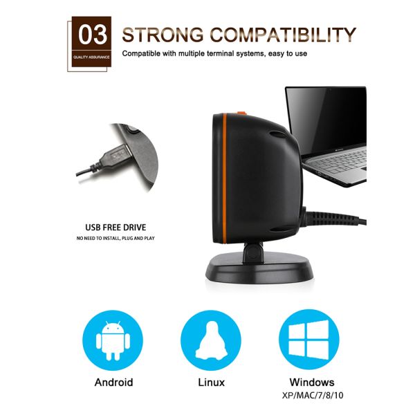 Good Quality 1280*1024 Omnidirectional Platform Barcode Reader 1D 2d Bar Code Scanner