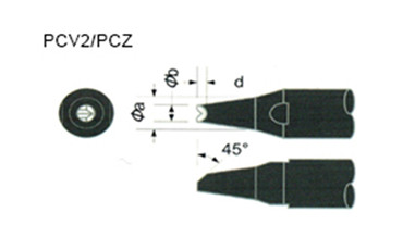 Apollo Seiko 101mm Length Soldering Iron Tip DCS-10DV1-2 Replacement Soldering Iron Tips