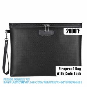 China Water Resistant Fireproof Document Bag Fire Proof Document Money Bag Passport Money Credit Travel Security Bags wholesale