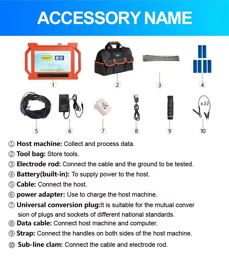 PQWT GT300A Geological Exploration Equipment 300m Underground Water Source Detector