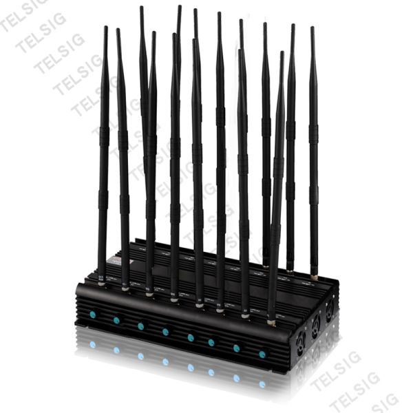 Customized 16 Antenna Cell Phone Signal Blocker 10-50meters Desktop Signal Isolator